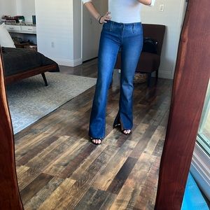 Low rise flare jeans